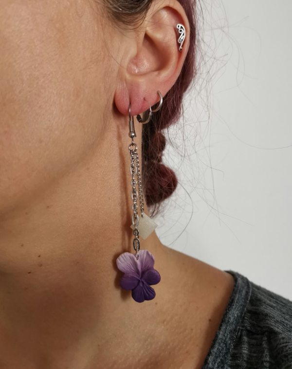 pansy earrings